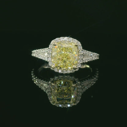Stunning Yellow Diamond Engagement Ring