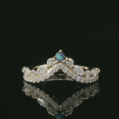 Elegant Diamond Crown Ring