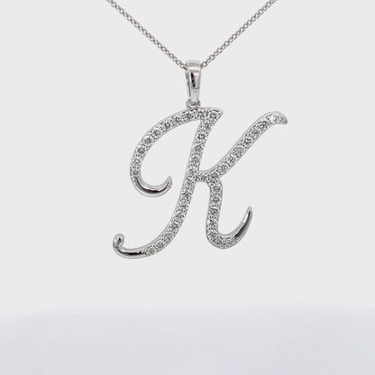 Elegant Initial K Pendant
