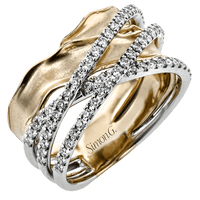 Right Hand Ring in 18k Gold with Diamonds - Simon G. Jewelry