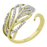 Right Hand Ring in 18k Gold with Diamonds - Simon G. Jewelry