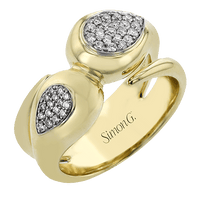 Right Hand Ring In 18k Gold With Diamonds - Simon G. Jewelry