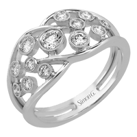 Right Hand Ring in 18k Gold with Diamonds - Simon G. Jewelry