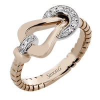 Right Hand Ring In 18k Gold With Diamonds - Simon G. Jewelry