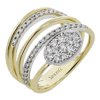 RIGHT HAND RING IN 18K GOLD WITH DIAMONDS - Simon G. Jewelry