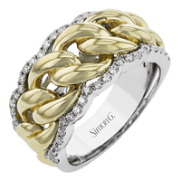 Right Hand Ring In 18k Gold With Diamonds - Simon G. Jewelry