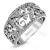 Right Hand Ring in 18k Gold with Diamonds - Simon G. Jewelry