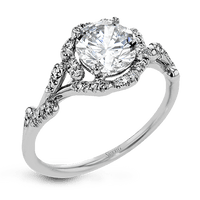 ROUND - CUT HALO ENGAGEMENT RING WITH DIAMONDS - Simon G. Jewelry