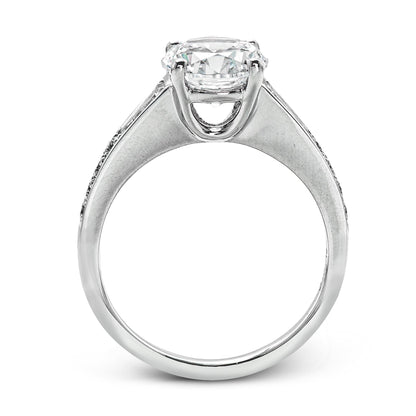 Round-Cut Simon-Set Engagement Ring In 18k Gold With Diamonds