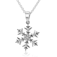 Snowflake Pendant in 18k Gold with Diamonds - Simon G. Jewelry