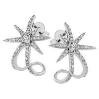 Starburst Earrings in 18k Gold with Diamonds - Simon G. Jewelry