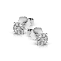 Stud Earrings (5.30mm) in 18k Gold with Diamonds - Simon G. Jewelry