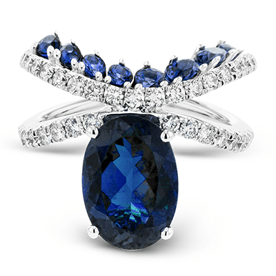 Tanzanite Ring In 18k Gold With Diamonds
