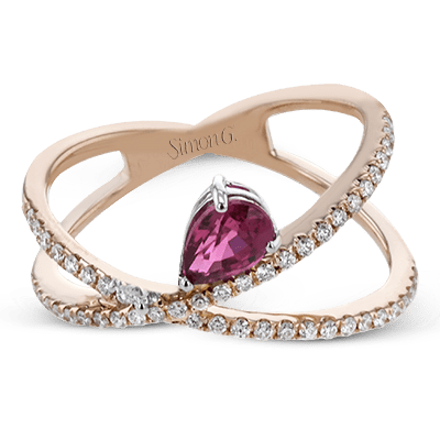 Tempera Color Ring In 18k Gold With Diamonds