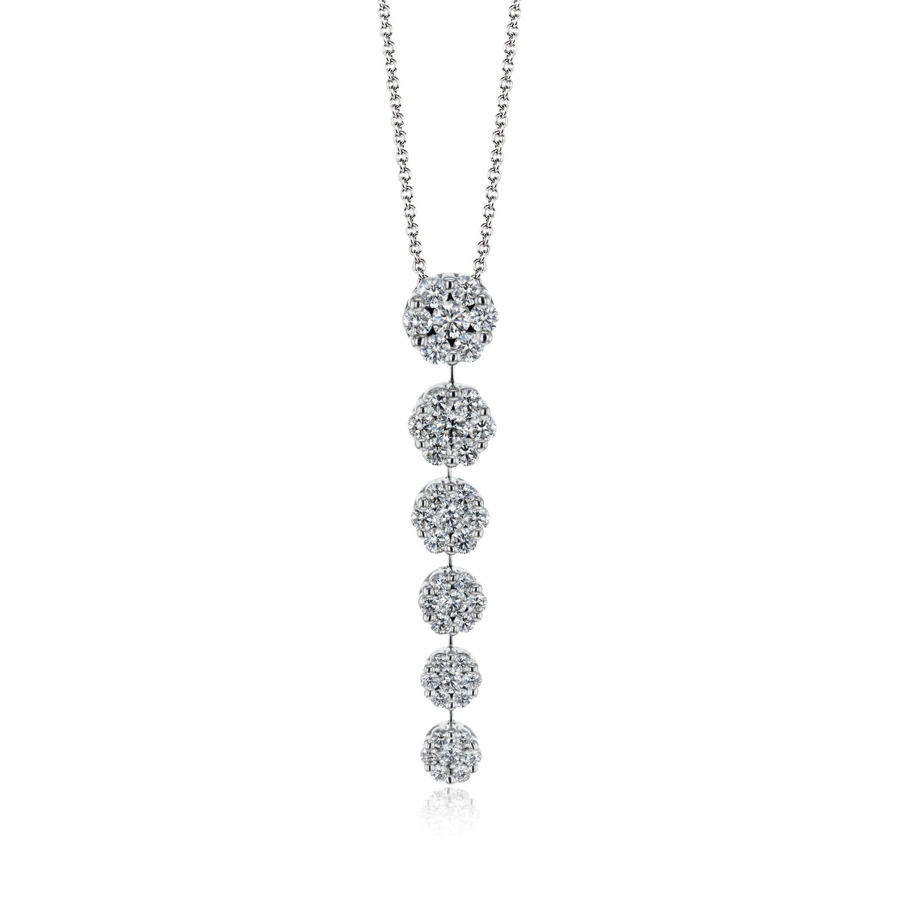 Tiered Pendant Necklace in 18k Gold with Diamonds - Simon G. Jewelry