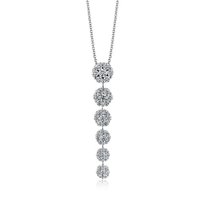 Tiered Pendant Necklace in 18k Gold with Diamonds - Simon G. Jewelry