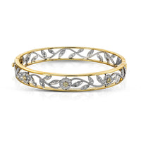 Trellis Bangle in 18k Gold with Diamonds - Simon G. Jewelry