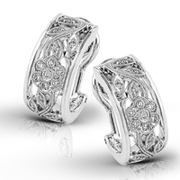 Trellis Earrings in 18k Gold with Diamonds - Simon G. Jewelry