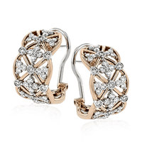 Trellis Earrings in 18k Gold with Diamonds - Simon G. Jewelry