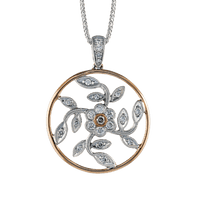 Trellis Floral Pendant in 18k Gold with Diamonds - Simon G. Jewelry