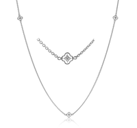 Trellis Necklace in 18k Gold with Diamonds - Simon G. Jewelry