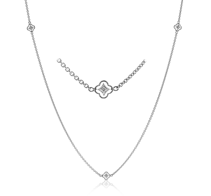 Trellis Necklace in 18k Gold with Diamonds - Simon G. Jewelry
