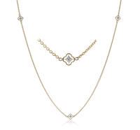 Trellis Necklace in 18k Gold with Diamonds - Simon G. Jewelry