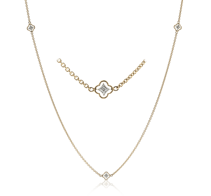 Trellis Necklace in 18k Gold with Diamonds - Simon G. Jewelry