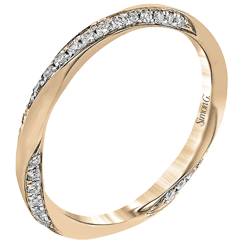 Wedding Band in 18k Gold with Diamonds