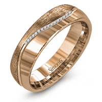 Wedding Band in 18k Gold with Diamonds - Simon G. Jewelry
