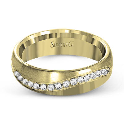 Wedding Band in 18k Gold with Diamonds