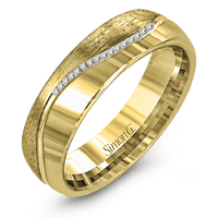 Wedding Band in 18k Gold with Diamonds - Simon G. Jewelry