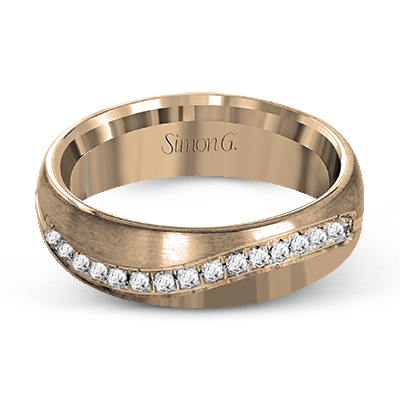Wedding Band in 18k Gold with Diamonds