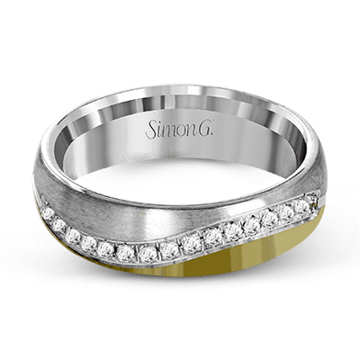 Wedding Band in 18k Gold with Diamonds