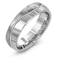 Wedding Band in 18k Gold with Diamonds - Simon G. Jewelry