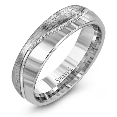 Wedding Band in 18k Gold with Diamonds - Simon G. Jewelry