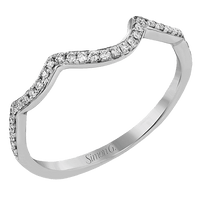 Wedding Band in 18k Gold with Diamonds - Simon G. Jewelry