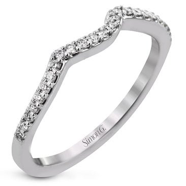 Wedding Band in 18k Gold with Diamonds - Simon G. Jewelry