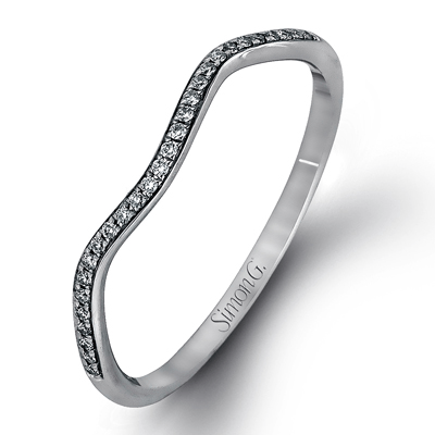 Wedding Band in 18k Gold with Diamonds - Simon G. Jewelry