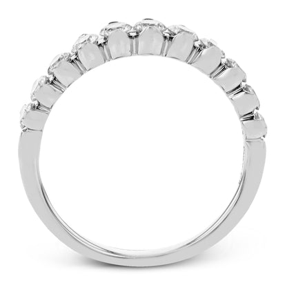 Wedding Band in 18k Gold with Diamonds