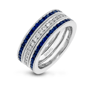 Wedding Band Set In 18k Gold With Diamonds - Simon G. Jewelry