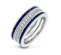 Wedding Band Set In 18k Gold With Diamonds - Simon G. Jewelry