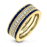 Wedding Band Set In 18k Gold With Diamonds - Simon G. Jewelry