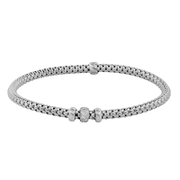 Woven Bracelet in 18k Gold with Diamonds - Simon G. Jewelry