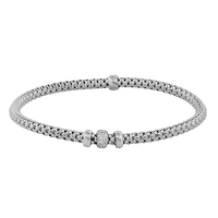 Woven Bracelet in 18k Gold with Diamonds - Simon G. Jewelry