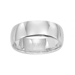01-LDIR070 Ladies Plain 14K White Gold Wedding Band 7.0mm Comfort Fit from ArtCarved