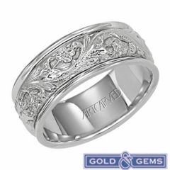11-WV4309W Lyric 14K White Gold Womens Wedding Band from ArtCarved