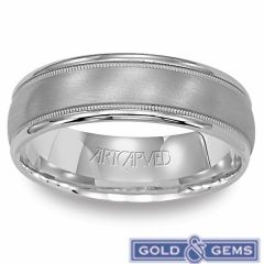 11-WV5010W Pendleton Mens 14K White Gold Wedding Bands
