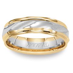 11-WV5061 Arimiss Ladies Two Tone Gold Wedding Band 6.0mm from ArtCarved