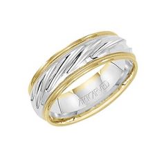 11-WV5570 Wonderous Mens 14K Two Toned Gold Wedding Band from ArtCarved